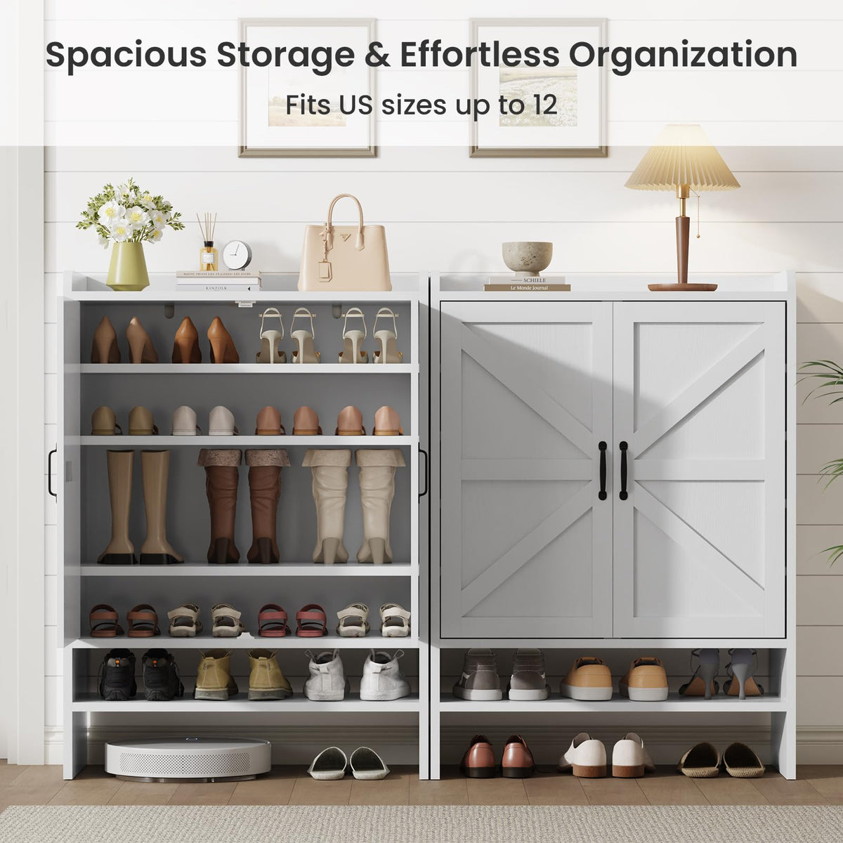 White 5-Tier Shoe Storage Cabinet S784