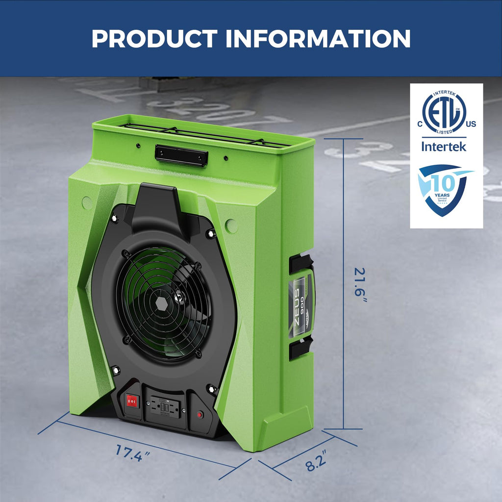 900 CFM Low Profile Floor Dryer Fan Y94609