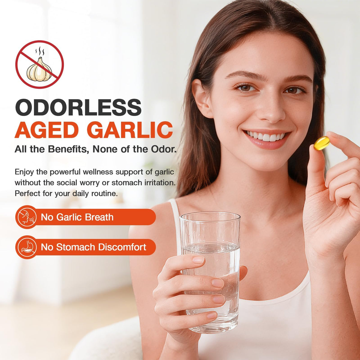 Odorless Garlic Extract 10000mg Softgels E1201