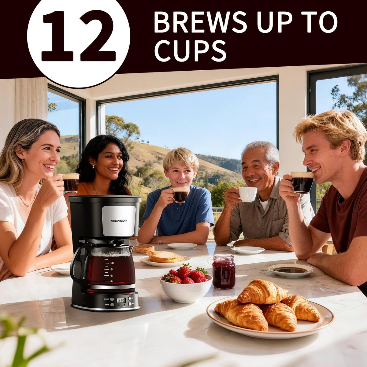 12 Cup Programmable Drip Coffee Maker U497966