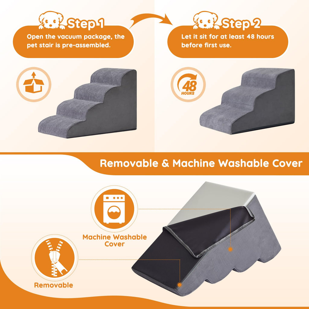 Dog Stairs 2-Step Grey E74450
