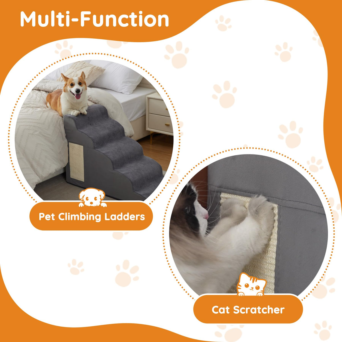 Dog Stairs 2-Step Grey E74450