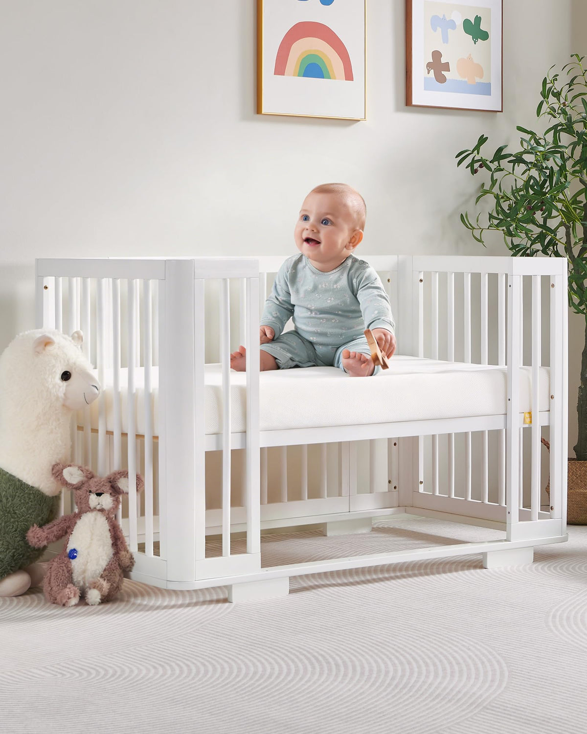 Breathable Standard Full Size Crib Mattress with Waterproof Machine Washable Cover E11937