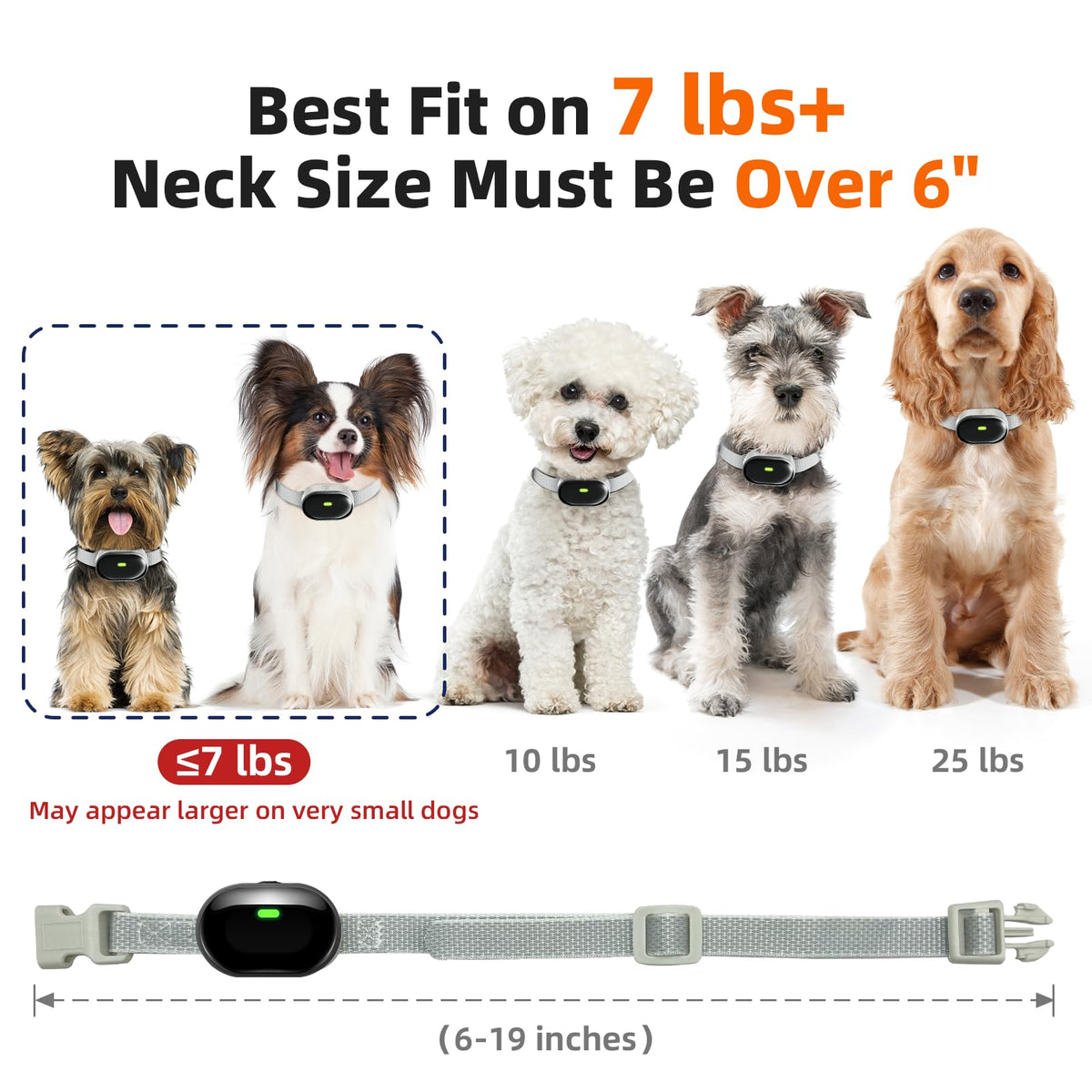 Ultra-Light Slim Dog Training Collar with Remote C235