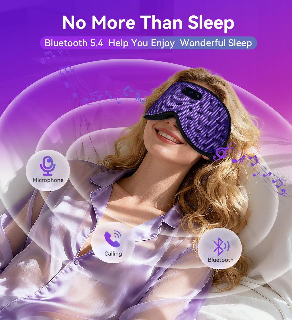 Bluetooth 3D Contoured Sleeping Eye Mask T194372