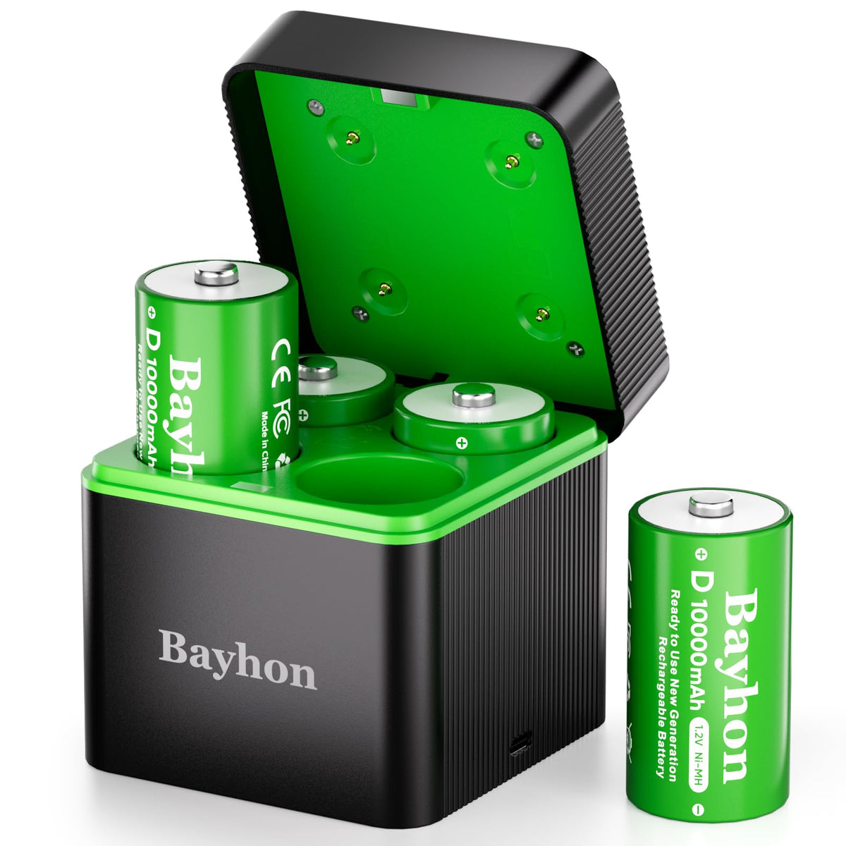 10000mAh D Rechargeable Batteries with 4-Slot Type-C Charger Z4006