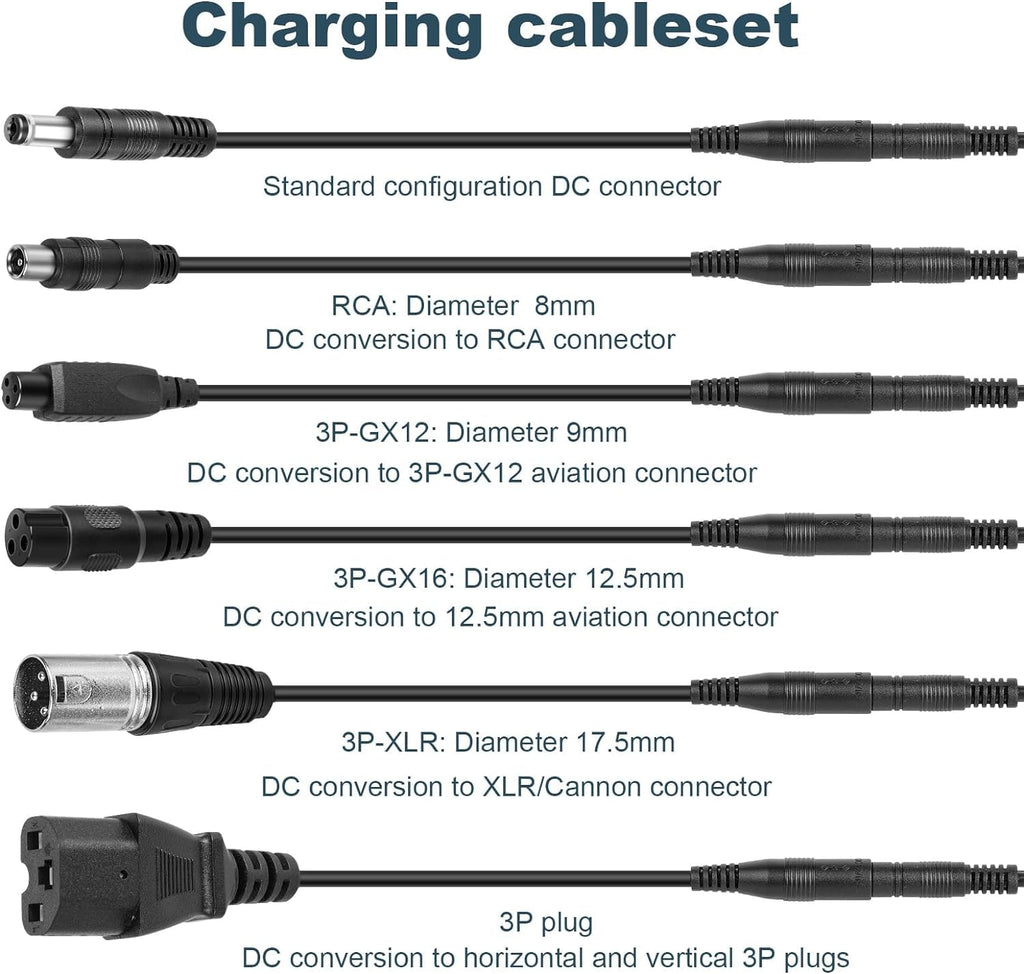 42V 2A Electric Scooter Charger with 7 Plugs K578