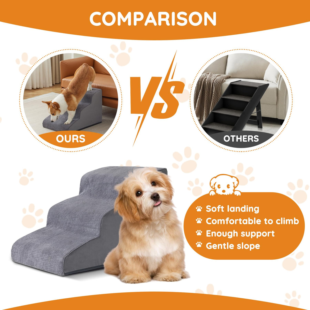 Dog Stairs 2-Step Grey E74450