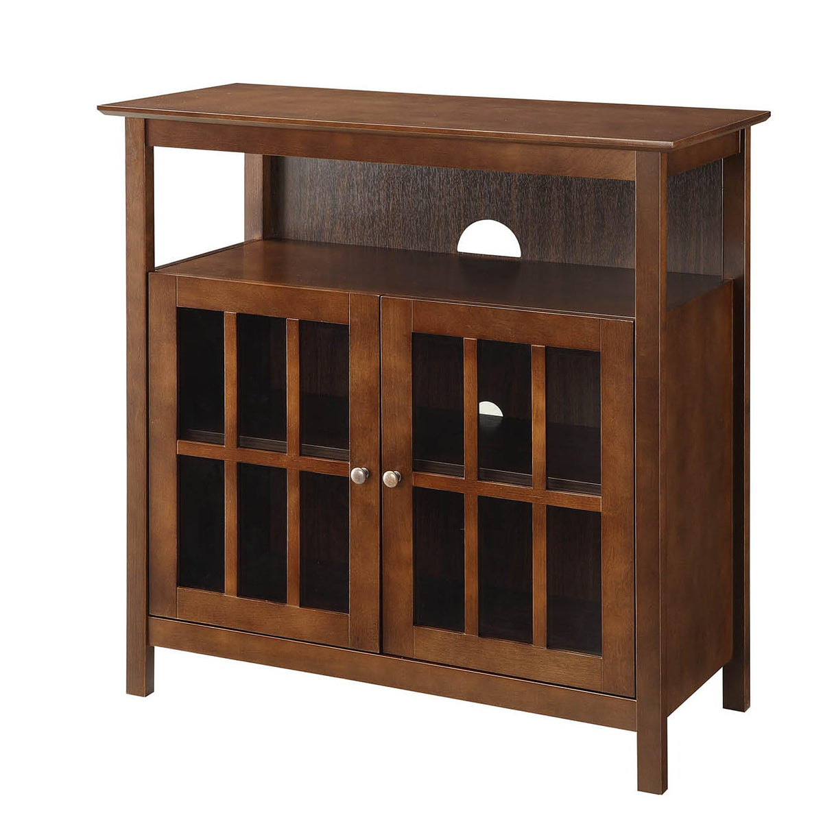 Espresso TV Stand with Shelves Z222