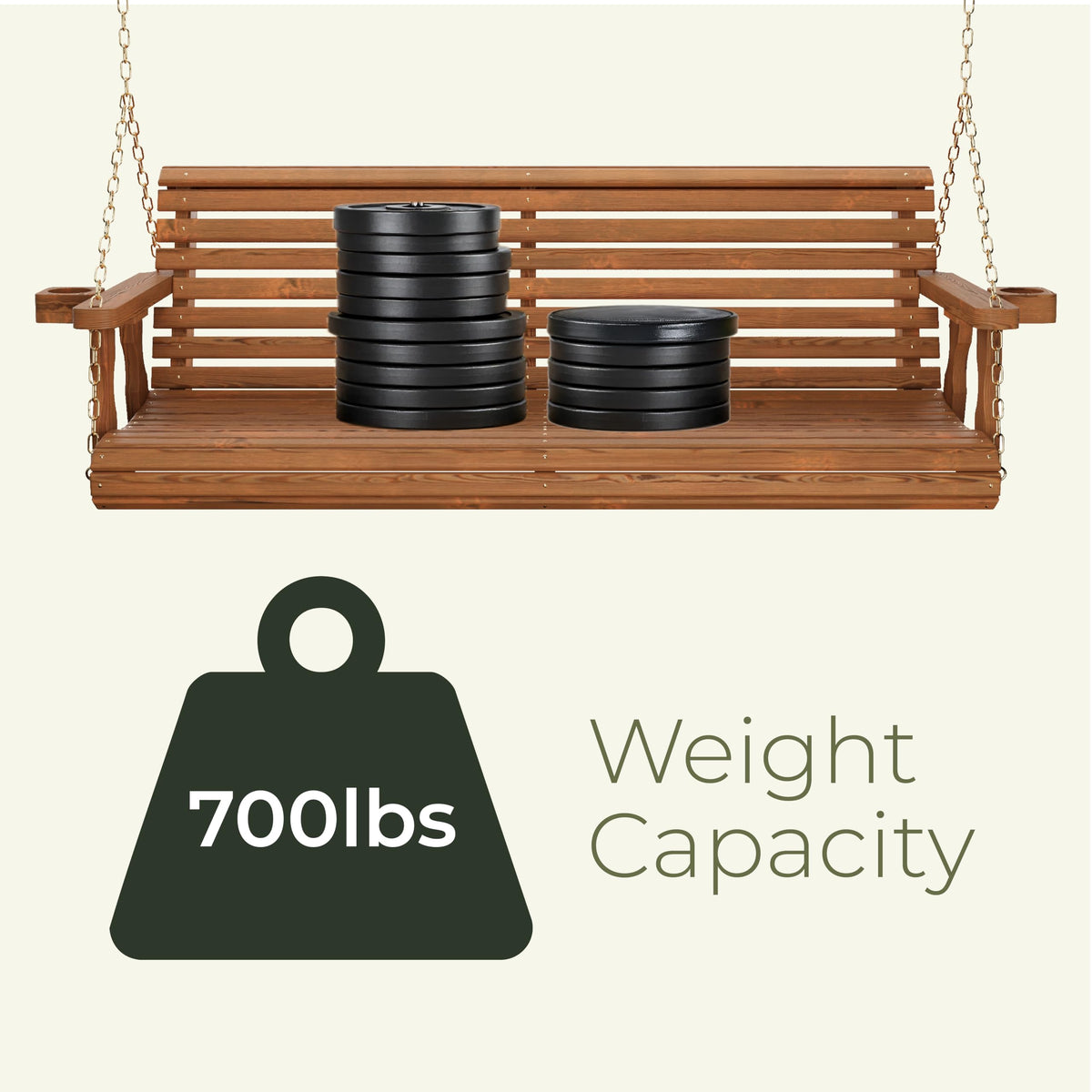 Heavy Duty 700 Lb Capacity Porch Swing S99936