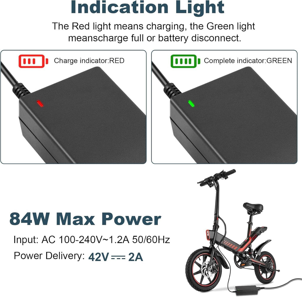 42V 2A Electric Scooter Charger with 7 Plugs K578