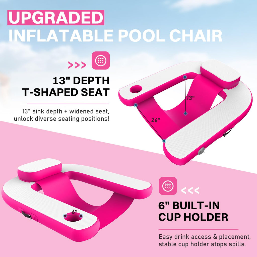 Pool Floats with Cup Holder & Headrest F268