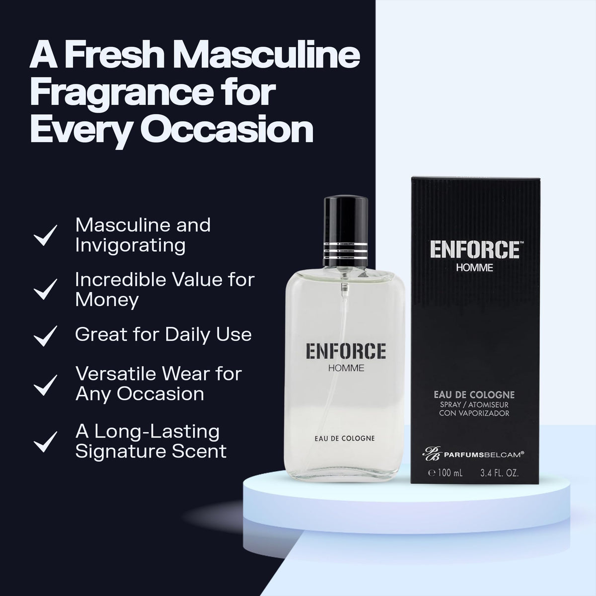 Eau de Toilette Spray Woody Sandalwood Citrus Musk 3.4 Fl Oz Q35408