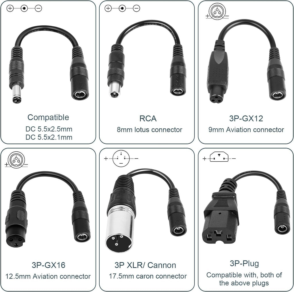 42V 2A Electric Scooter Charger with 7 Plugs K578