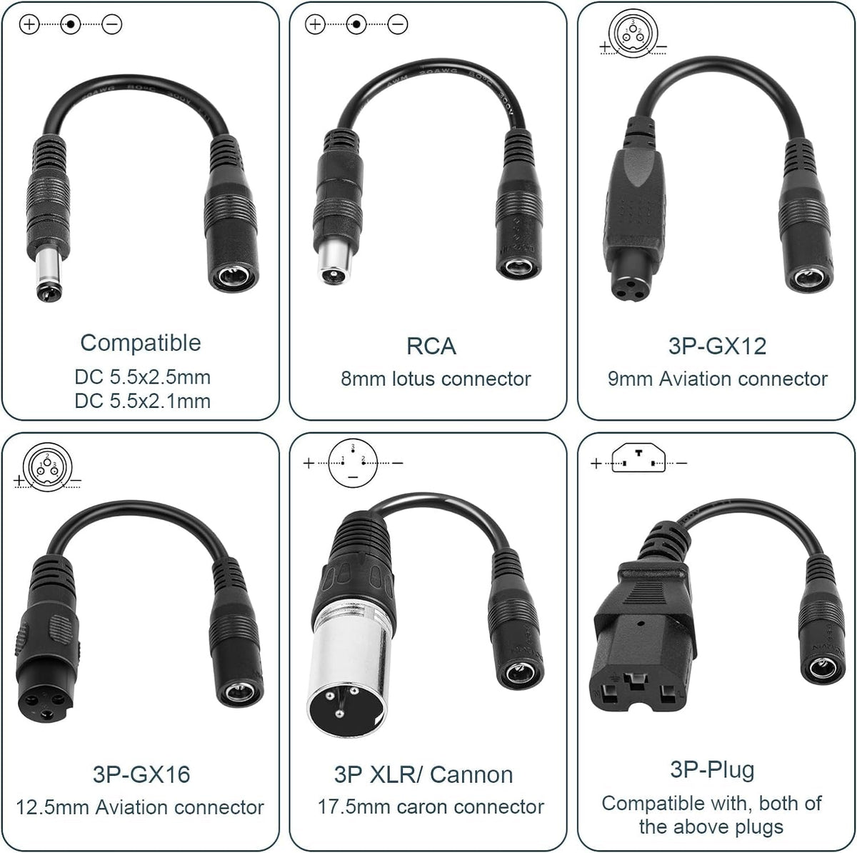 42V 2A Electric Scooter Charger with 7 Plugs K578