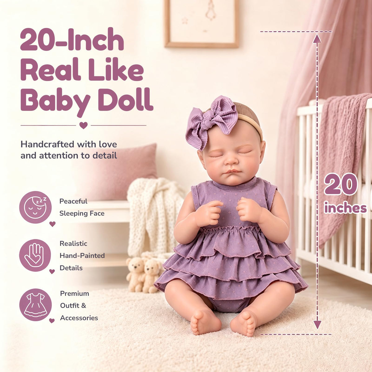 20-Inch Baby Girl Dolls B188