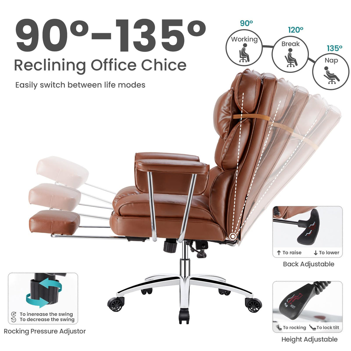 Big and Tall Executive Chair with Foot Rest S17863