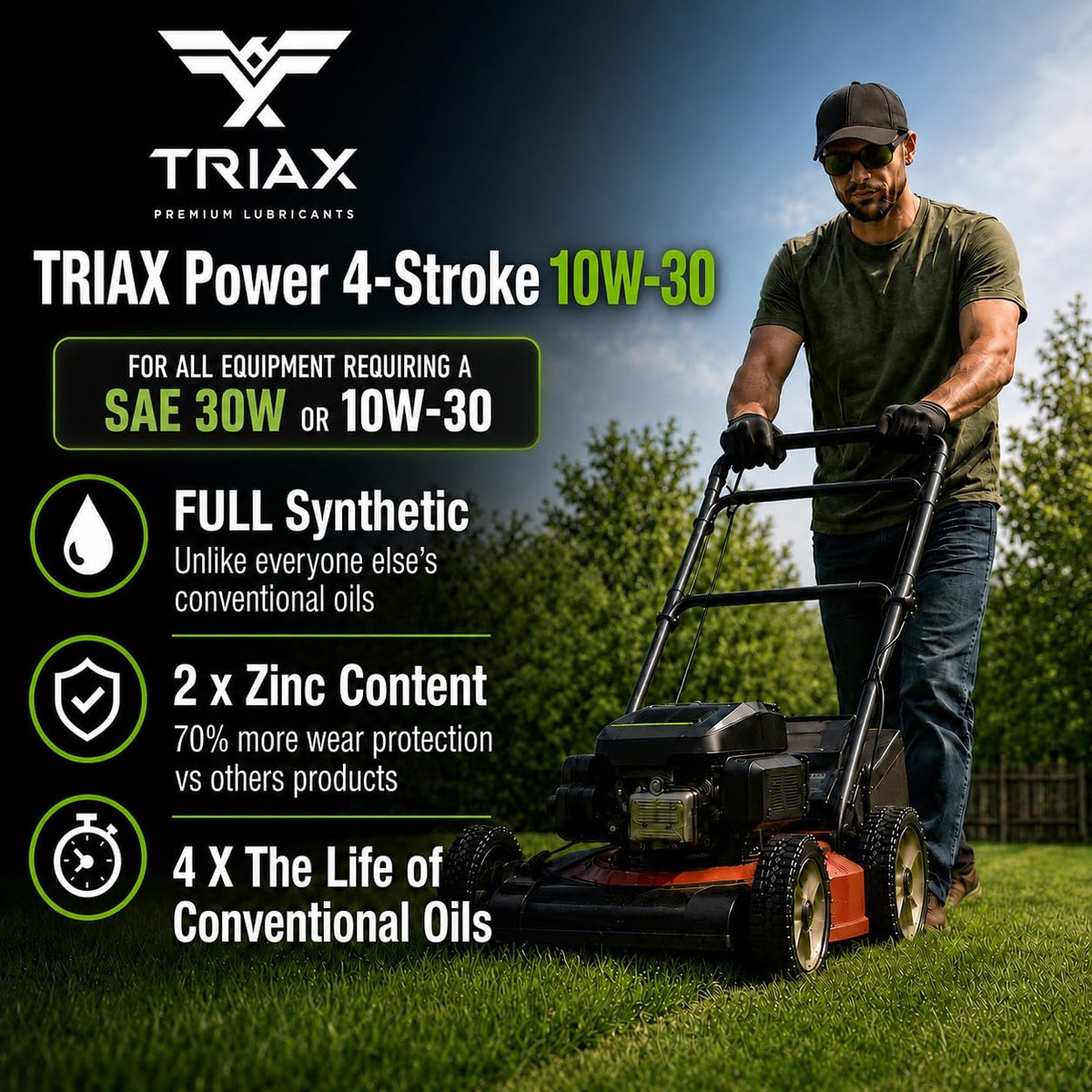 4-Stroke 10W-30 Full Synthetic Small Engine Motor Oil 1 Gallon F734192