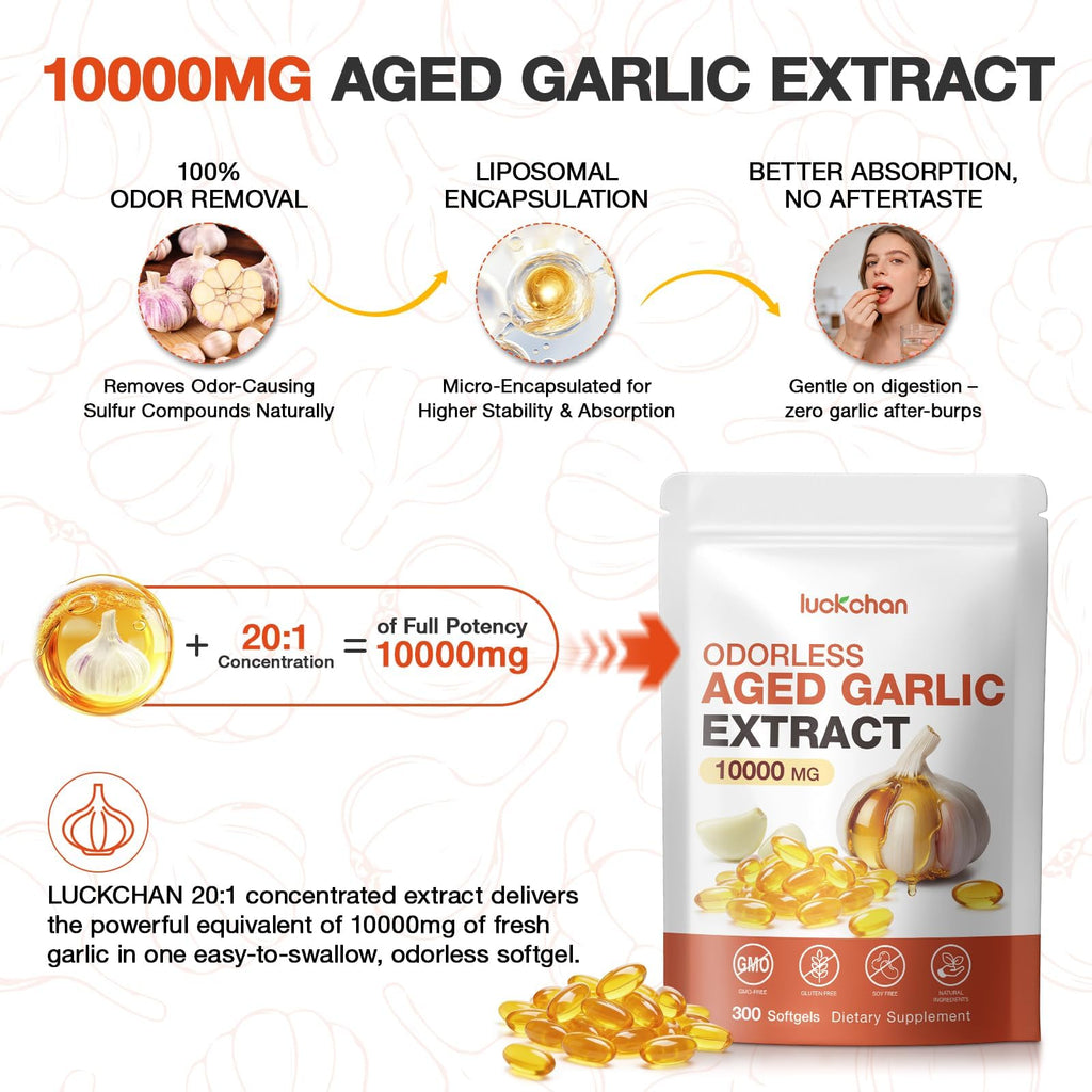 Odorless Garlic Extract 10000mg Softgels E1201