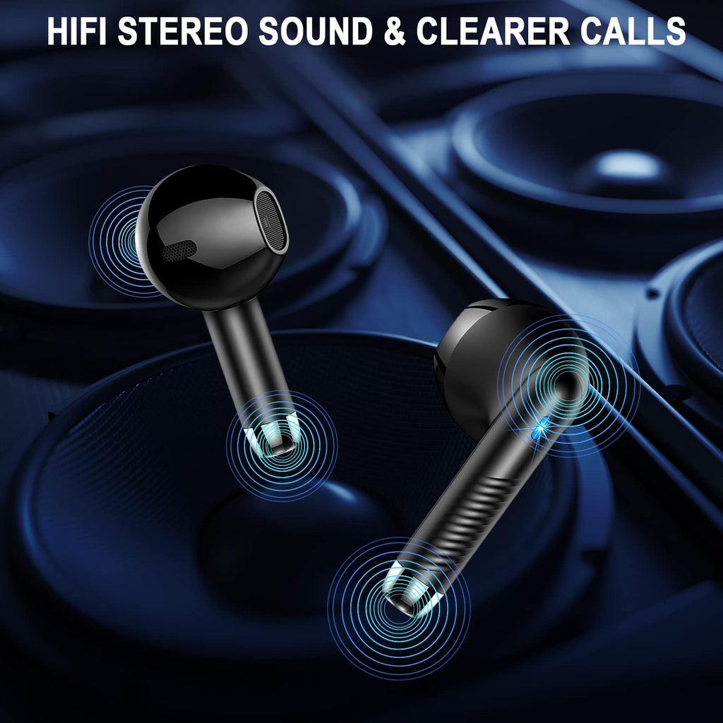 Black and Purple Wireless Earbuds Z6960