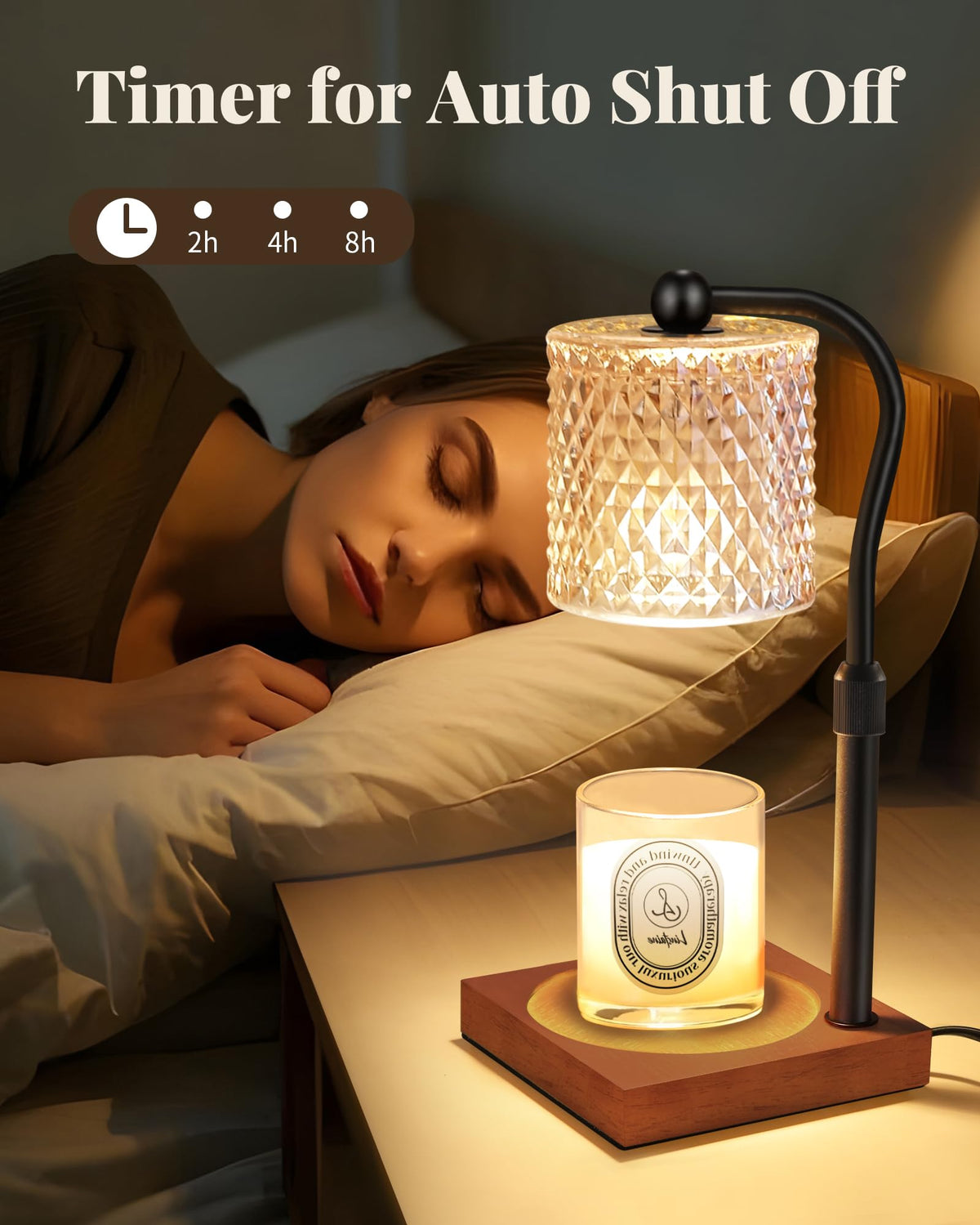 2 Pack Candle Warmer Lamp with Timer Dimmer Adjustable Height T848695