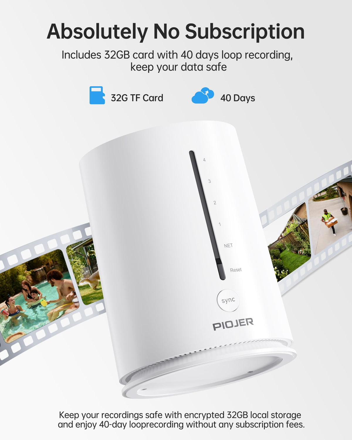 Wireless Outdoor Security Cameras 4-Pack B347