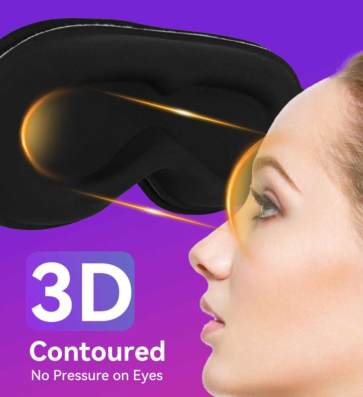 Bluetooth 3D Contoured Sleeping Eye Mask T194372