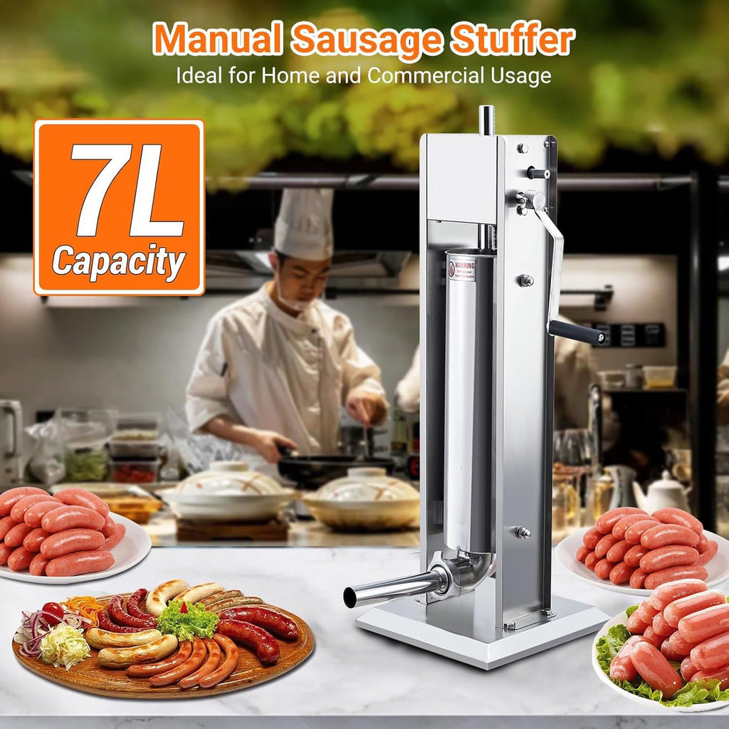 15L Sausage Stuffer with 5 Stainless Steel Tubes G70665