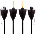 Outdoor Torches, Citronella Oil Compatible, Conical Bronze, 4 Pack S747