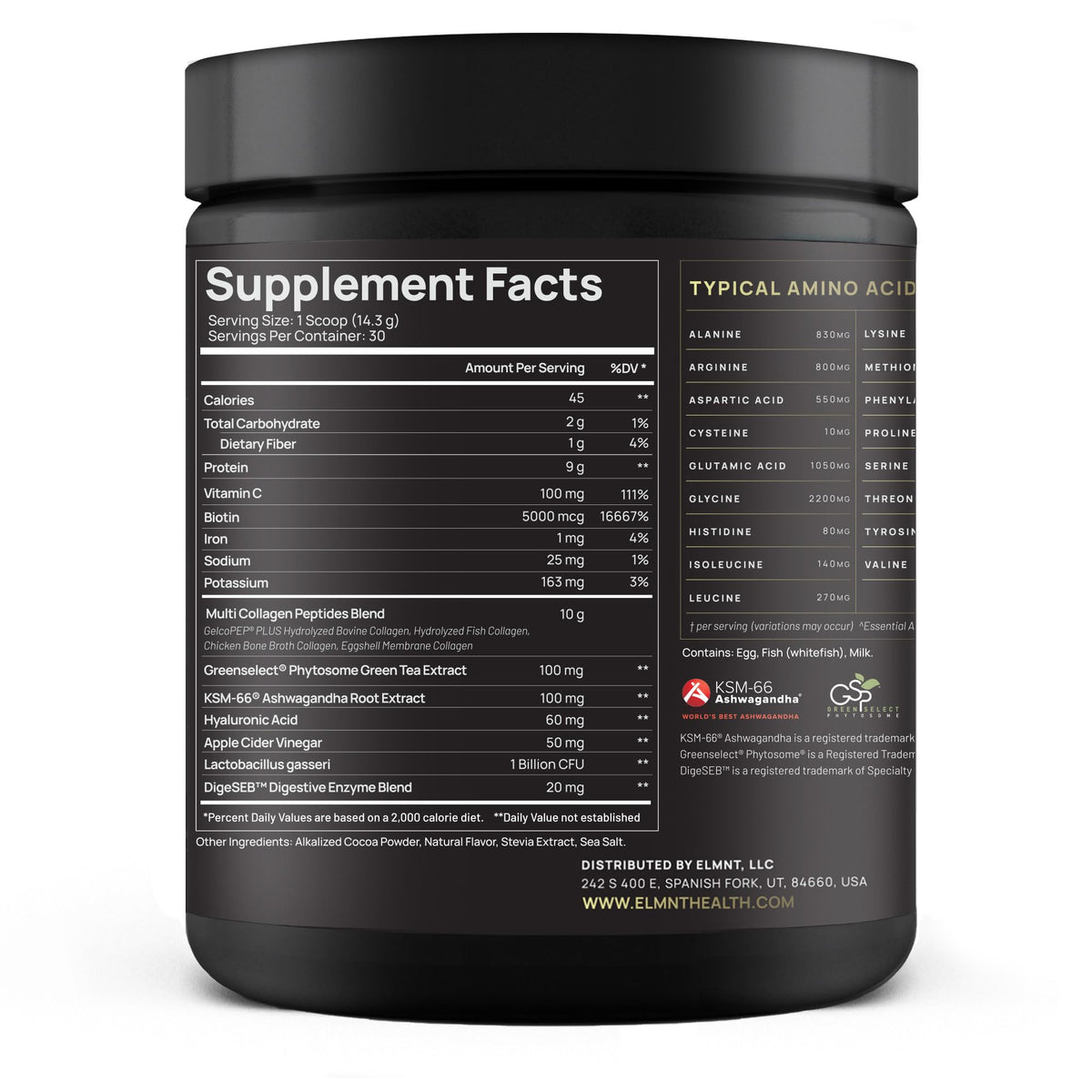 Chocolate Collagen Powder with Probiotics, Hyaluronic Acid & Biotin Q8477