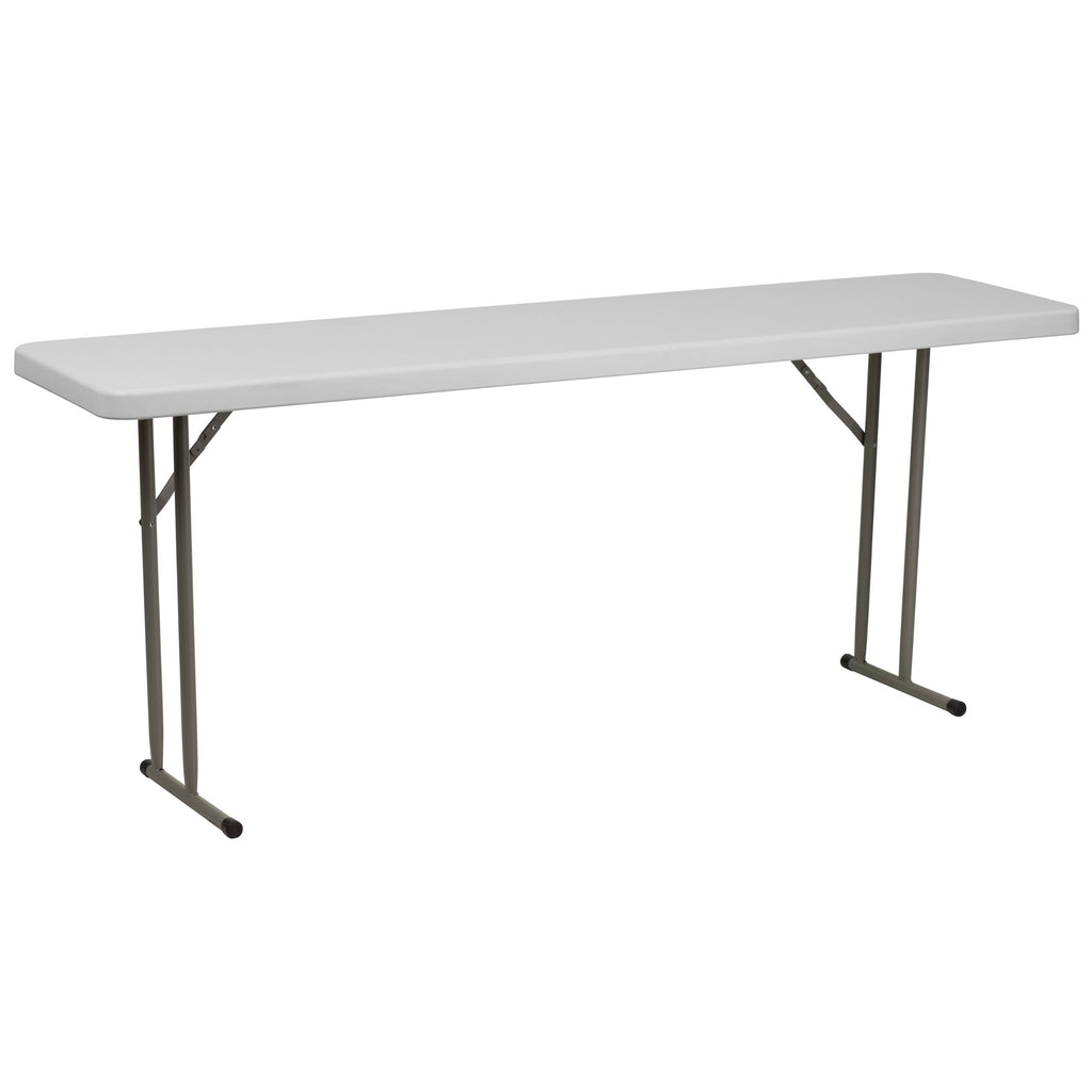 Plastic Folding Table, Granite White, 10-Pack F261535