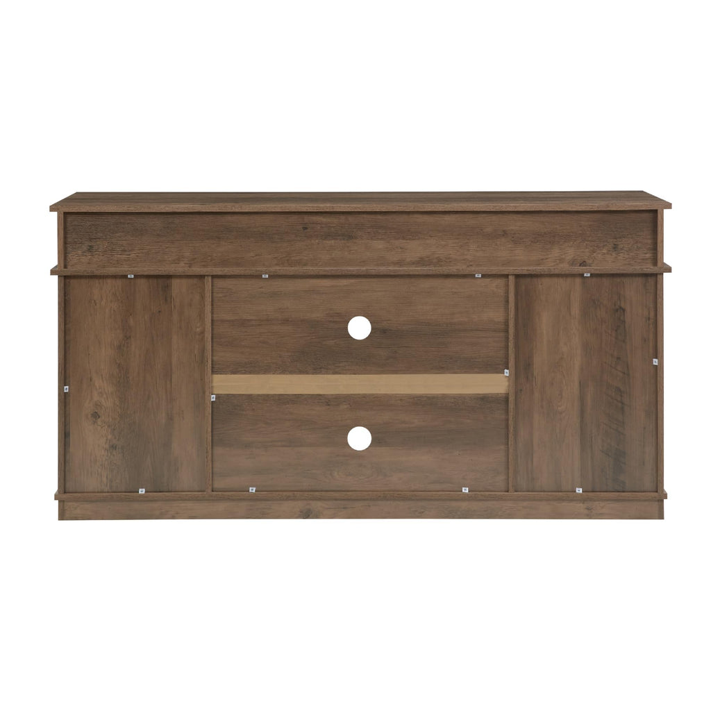 Farmhouse Wood TV Stand with Sliding Barn Doors C50331
