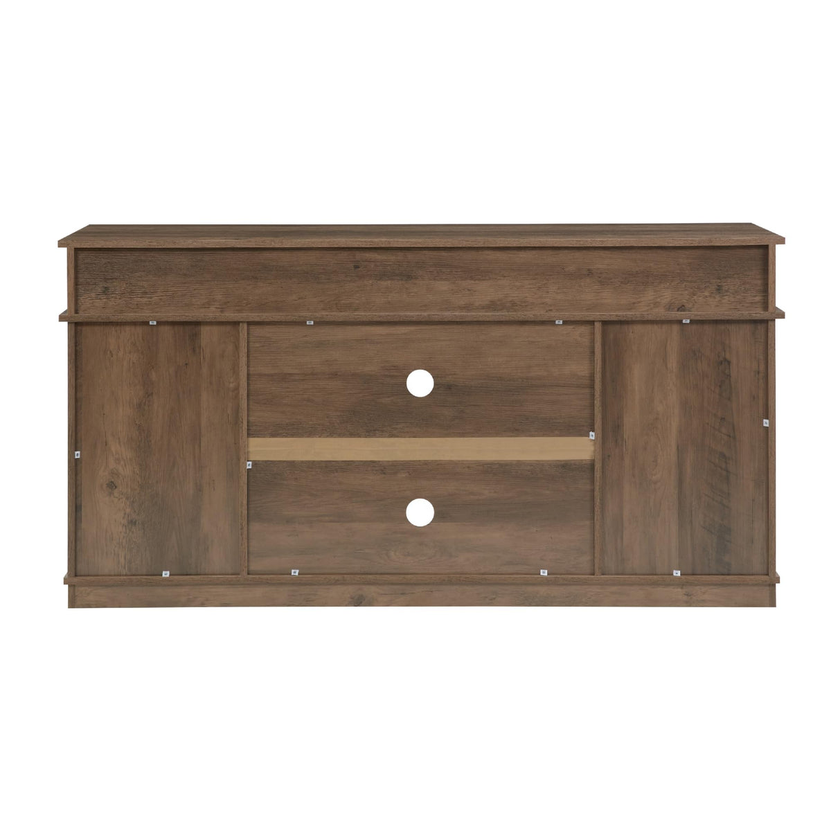 Farmhouse Wood TV Stand with Sliding Barn Doors C50331