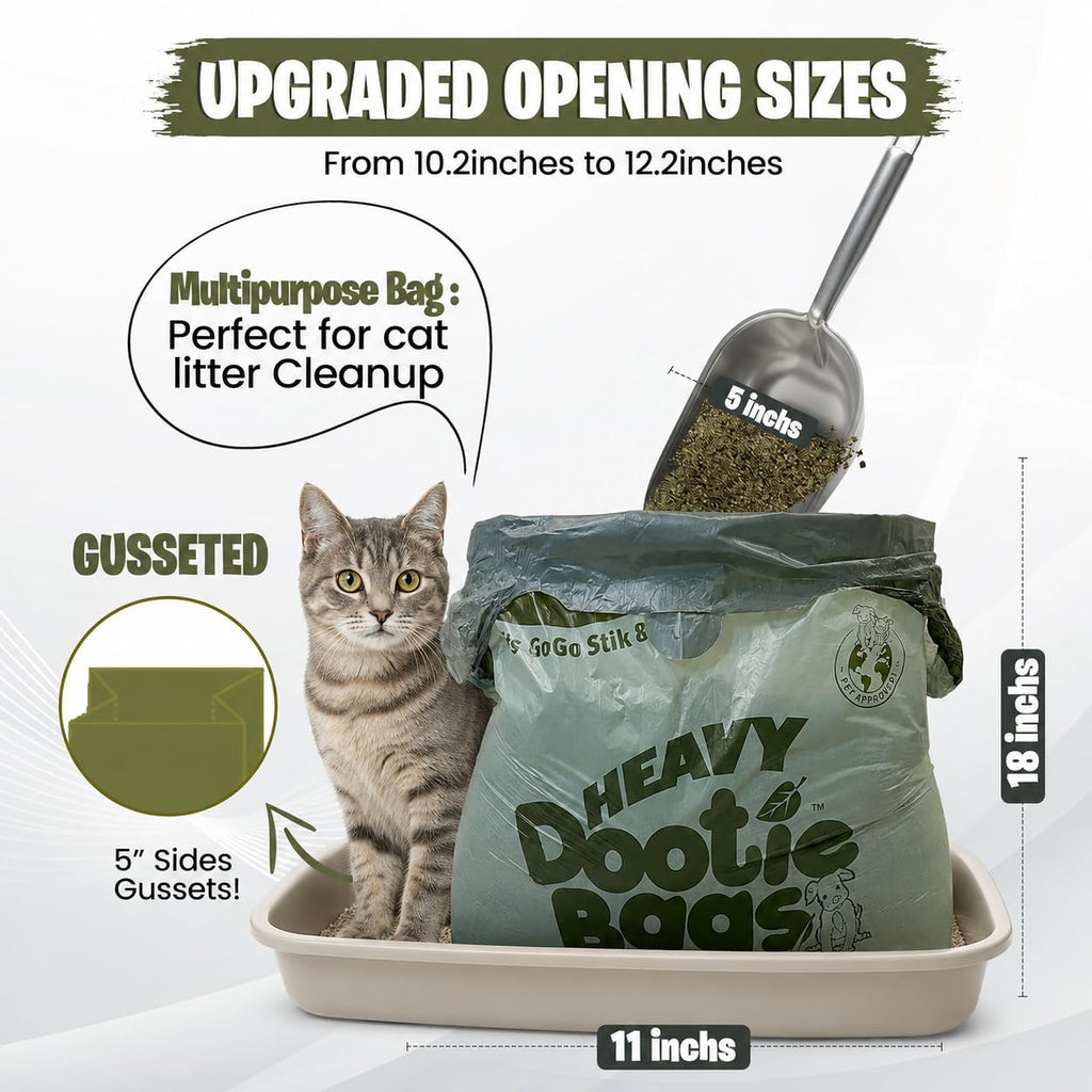 Heavy Duty Bags with EZ Tie Handles, Cornstarch, Leakproof A866