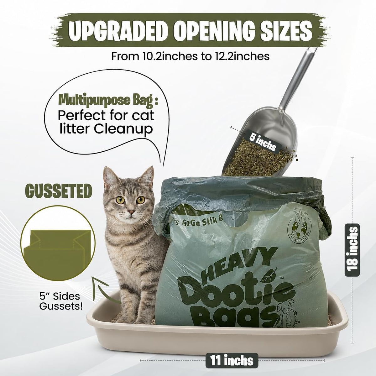 Heavy Duty Bags with EZ Tie Handles, Cornstarch, Leakproof A866