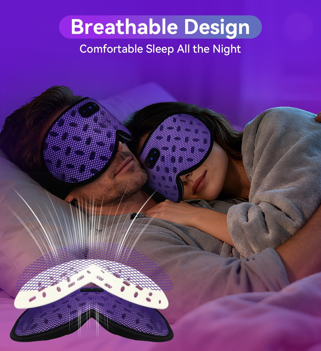 Bluetooth 3D Contoured Sleeping Eye Mask T194372