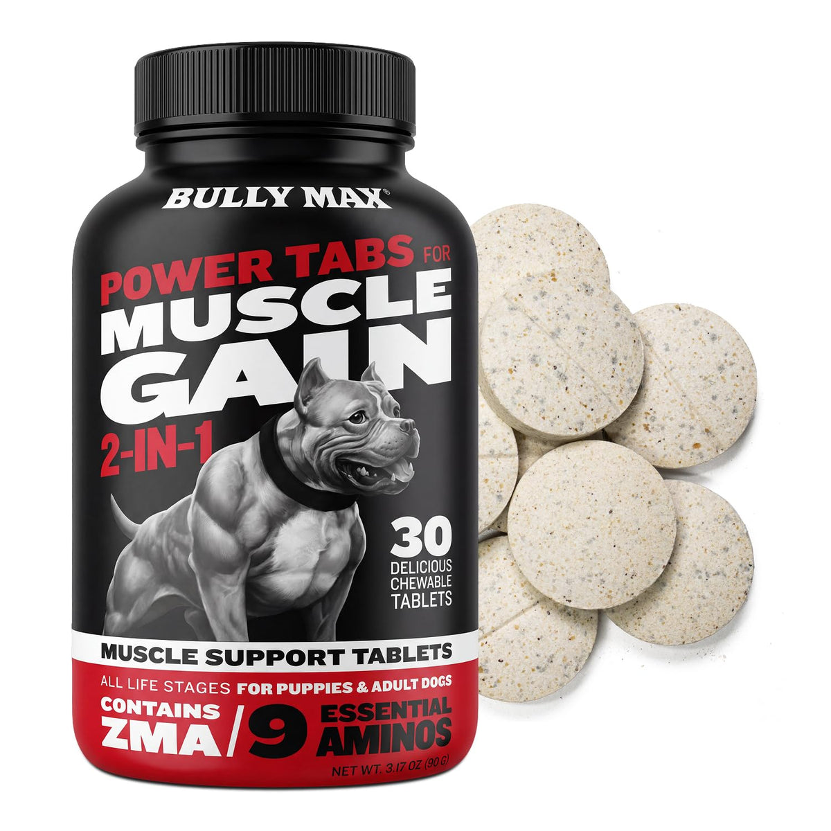 2-in-1 Dog Muscle Builder Chewable Tablets X620