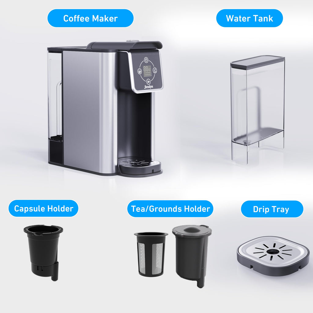 3-in-1 Single Serve Coffee Maker with 50oz Removable Water Reservoir A604776