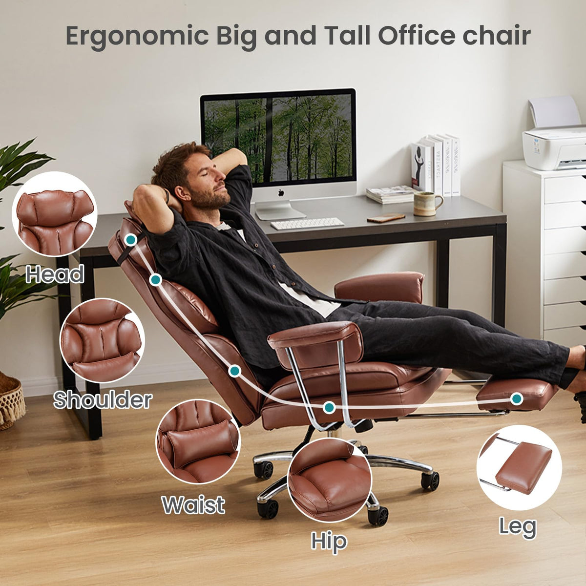 Big and Tall Executive Chair with Foot Rest S17863