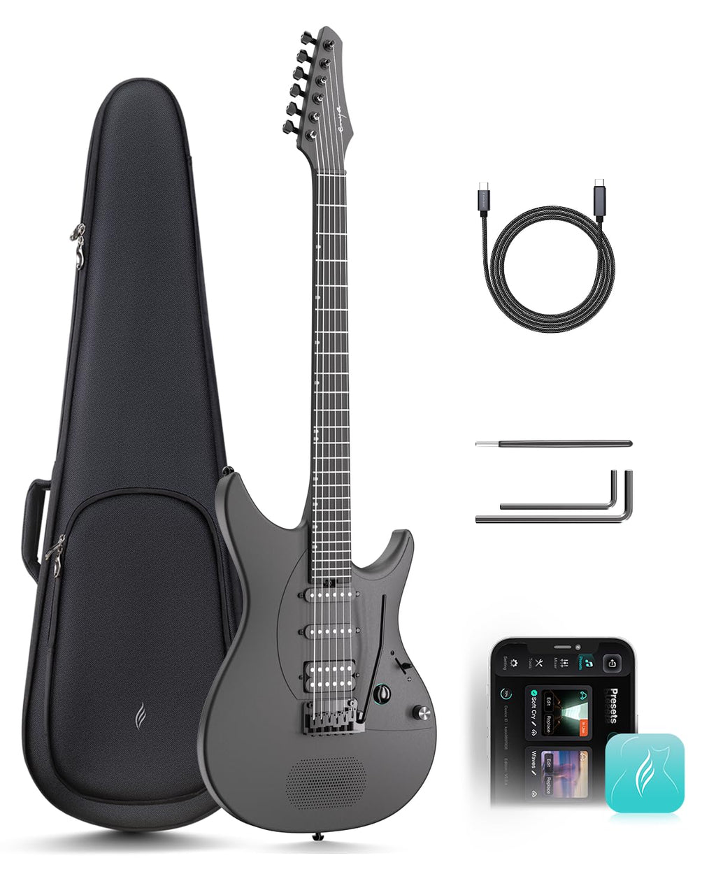 39" Carbon Fiber Smart Electric Guitar B941842