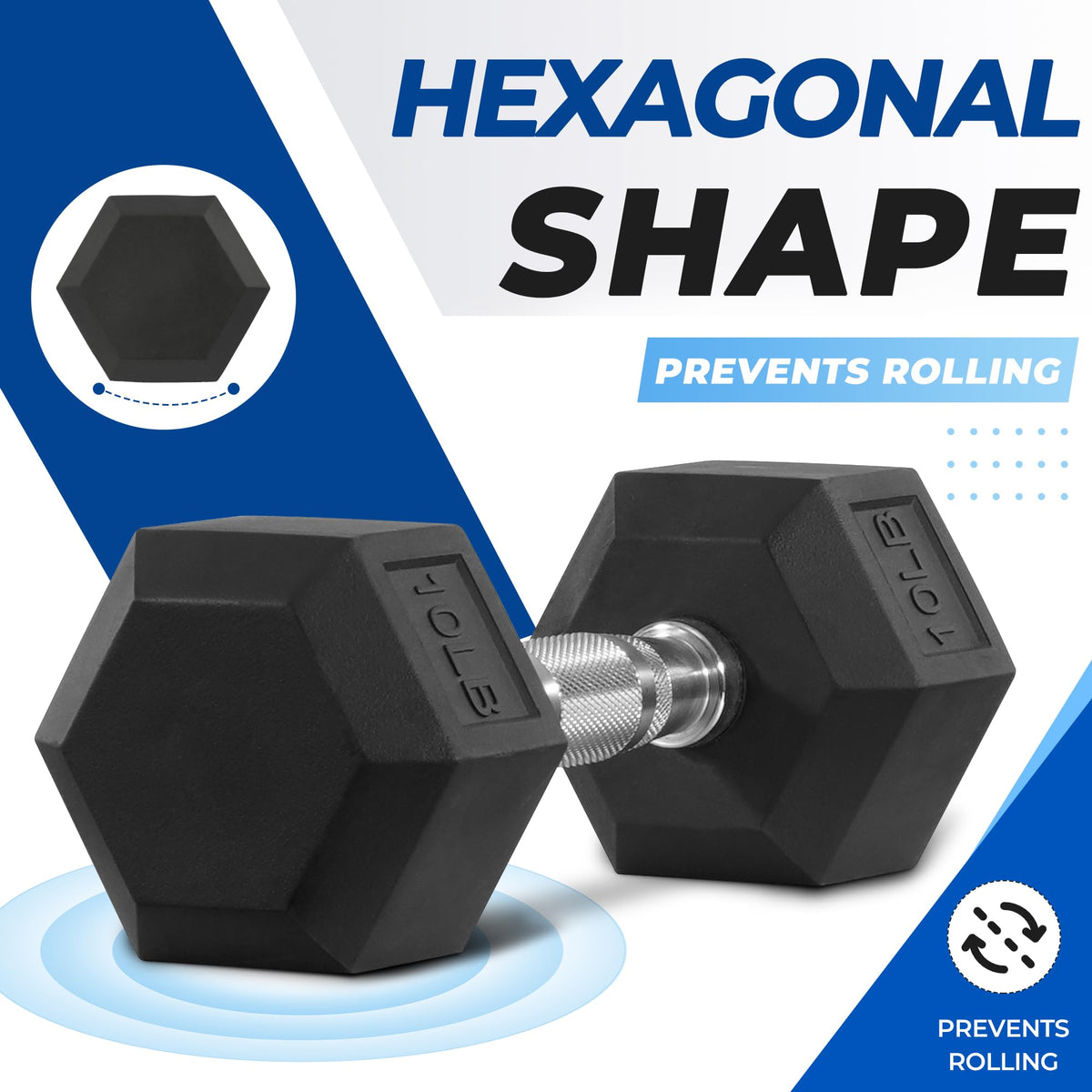 Rubber Coated Hex Dumbbells Y2032