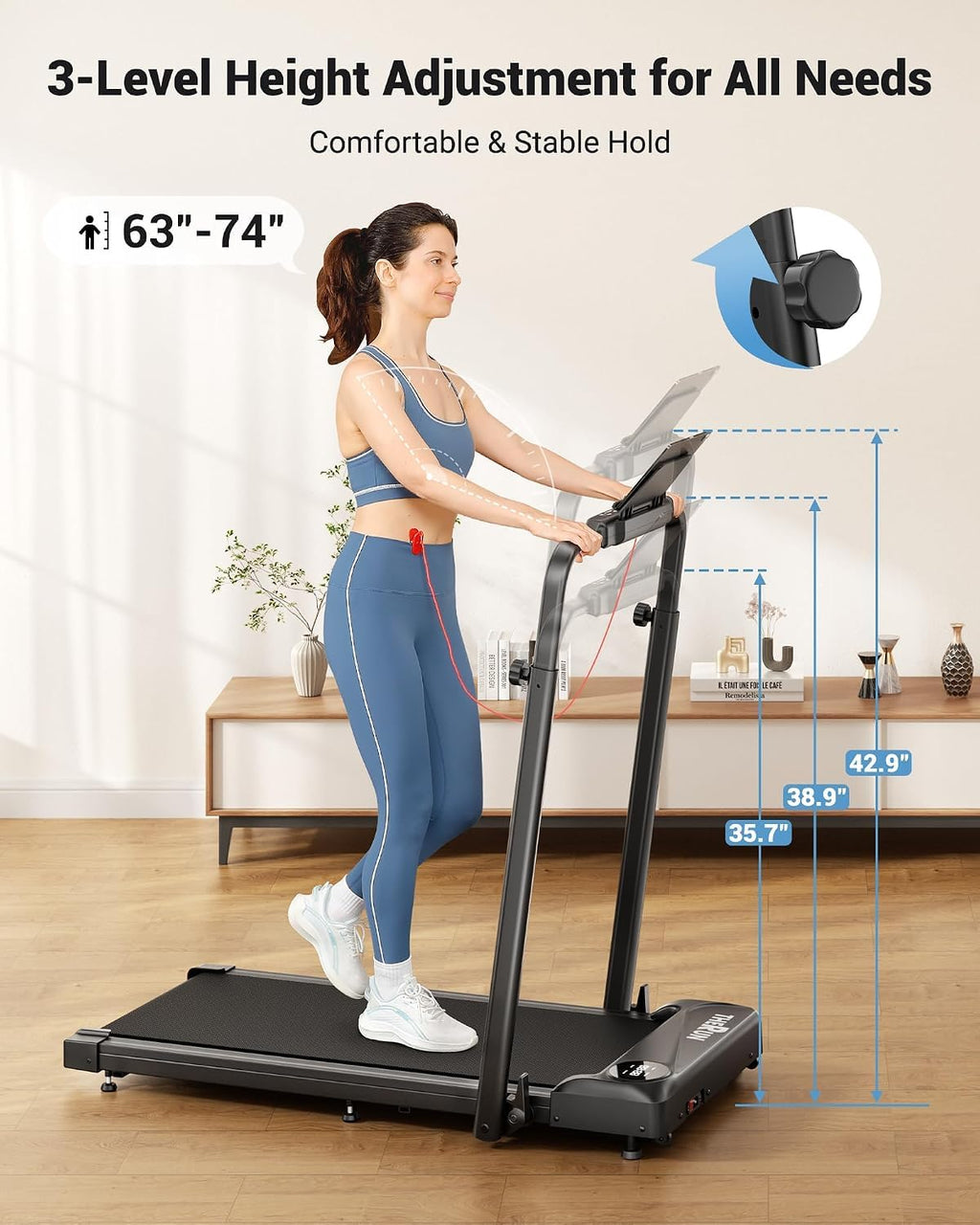 2 in 1 Under Desk Portable Treadmill P410056