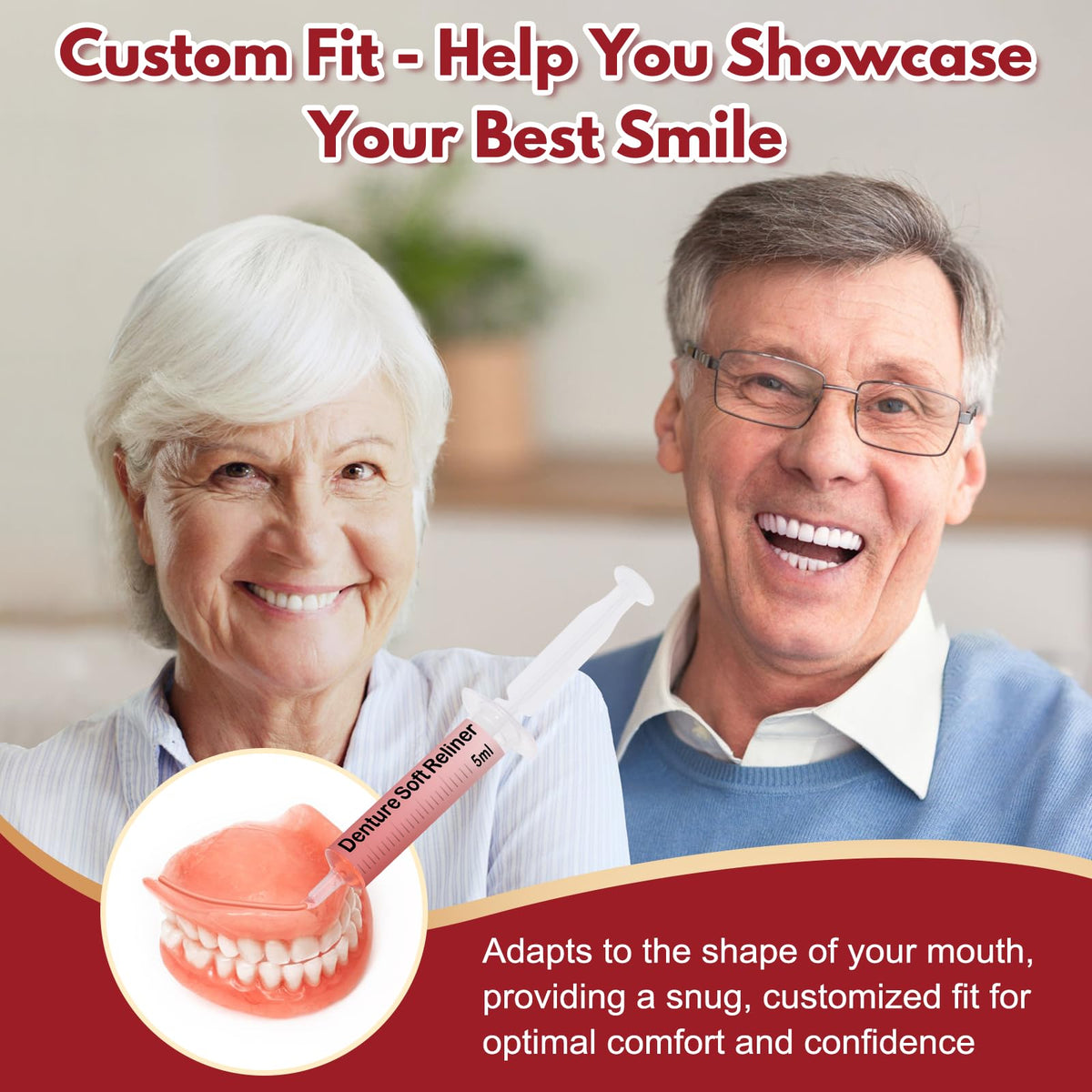 Denture Soft Reline Kit for Upper and Lower Dentures A48648