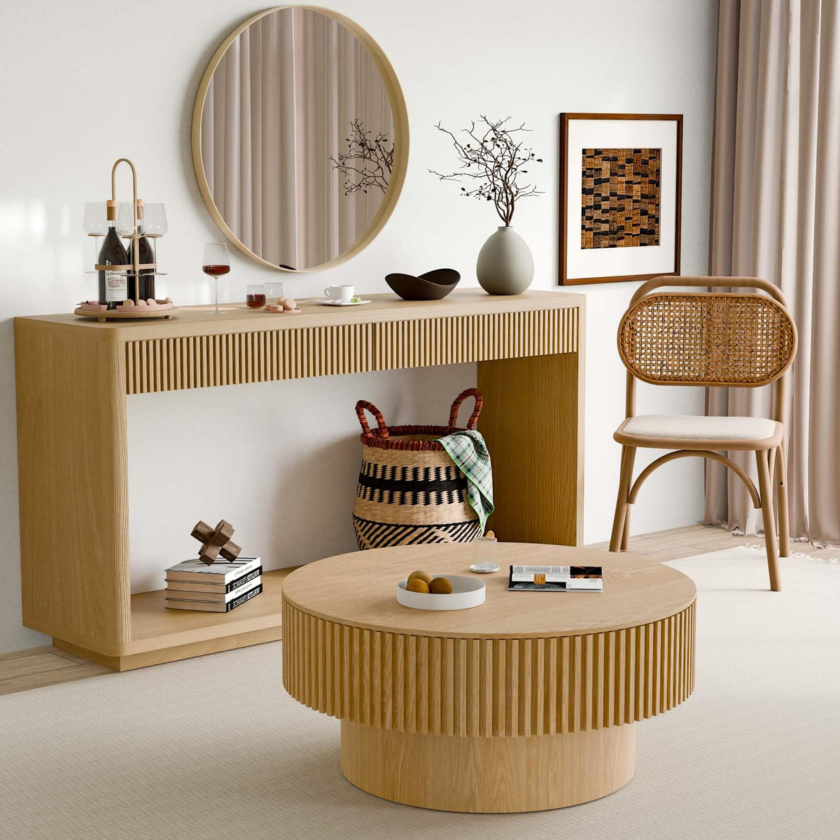 Round Coffee Table with Storage S768649