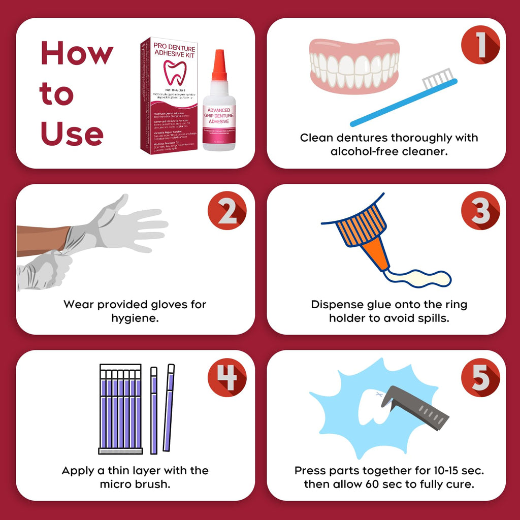 Fast-Setting Denture Repair Glue 1oz I3336