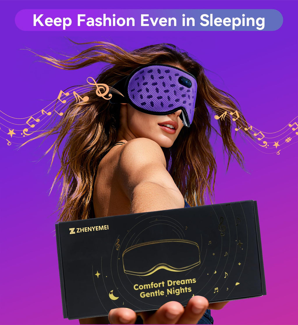 Bluetooth 3D Contoured Sleeping Eye Mask T194372
