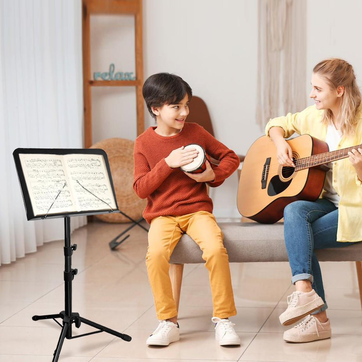 70IN Adjustable Sheet Music Stand with Carrying Bag Z564