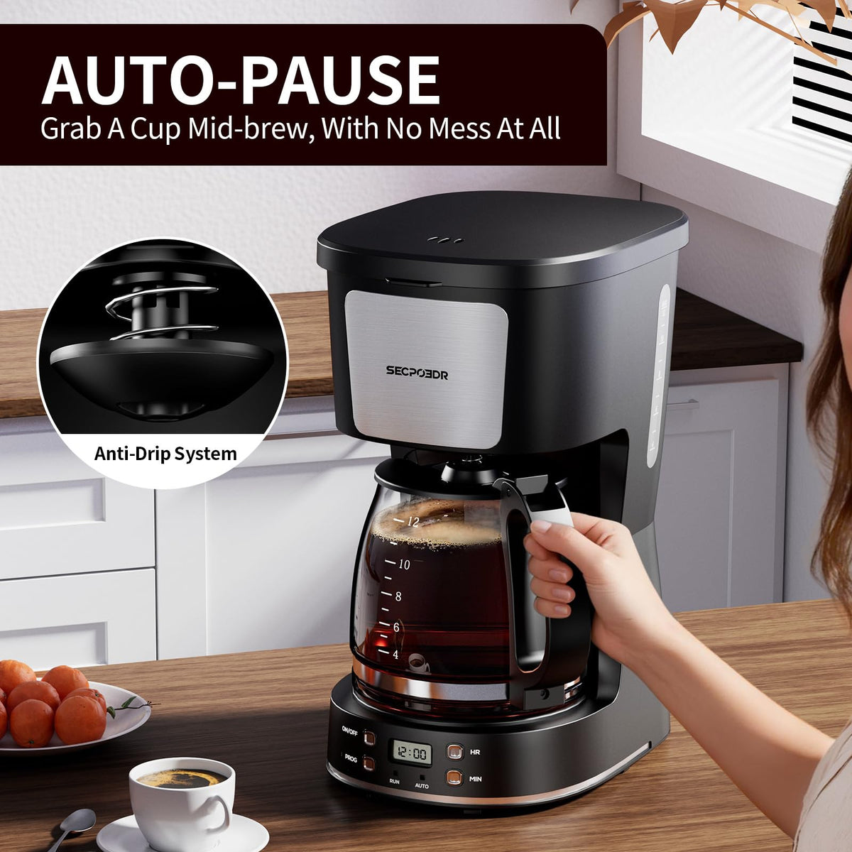 12 Cup Programmable Drip Coffee Maker U497966