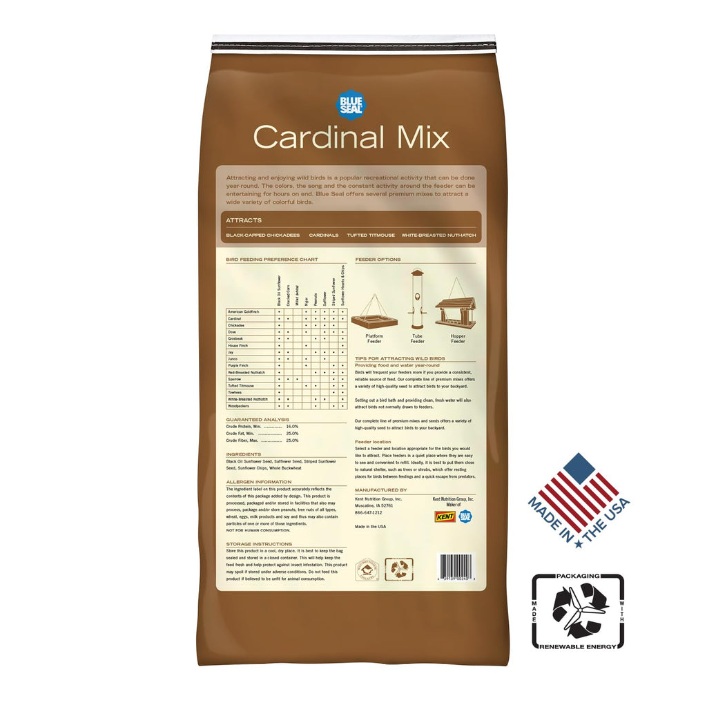 Wild Bird Seed Sunflower Safflower 20 Pound Bag R584