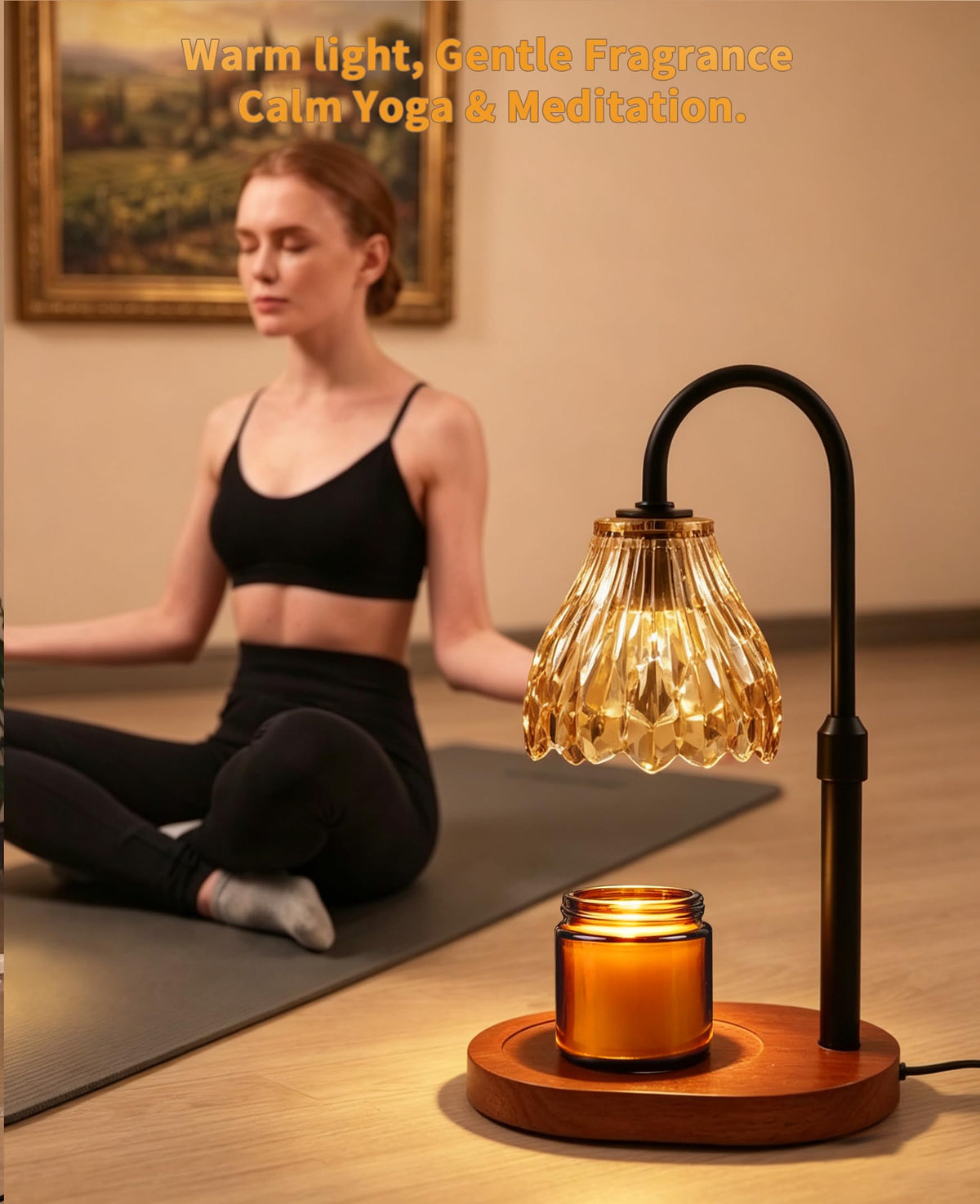 Glass Candle Warmer Lamp with Timer & Dimmer J544